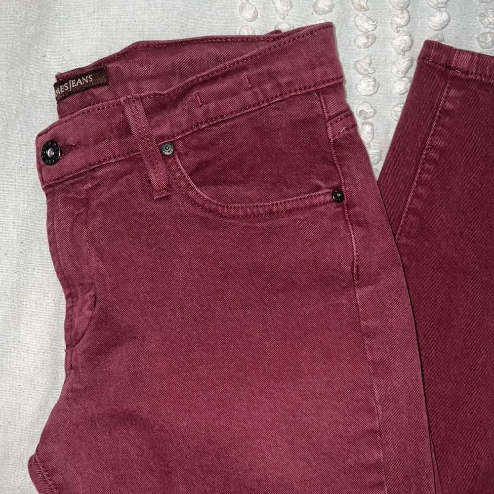 Deep Red/Purple Aged Denim Jeans
